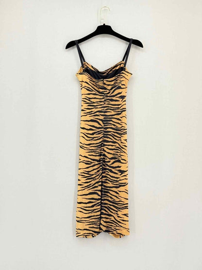 Pre - loved MOSCHINO JEANS Gold & Black Size US 2 Short Dress at Reems Closet