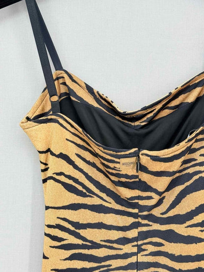 Pre - loved MOSCHINO JEANS Gold & Black Size US 2 Short Dress at Reems Closet