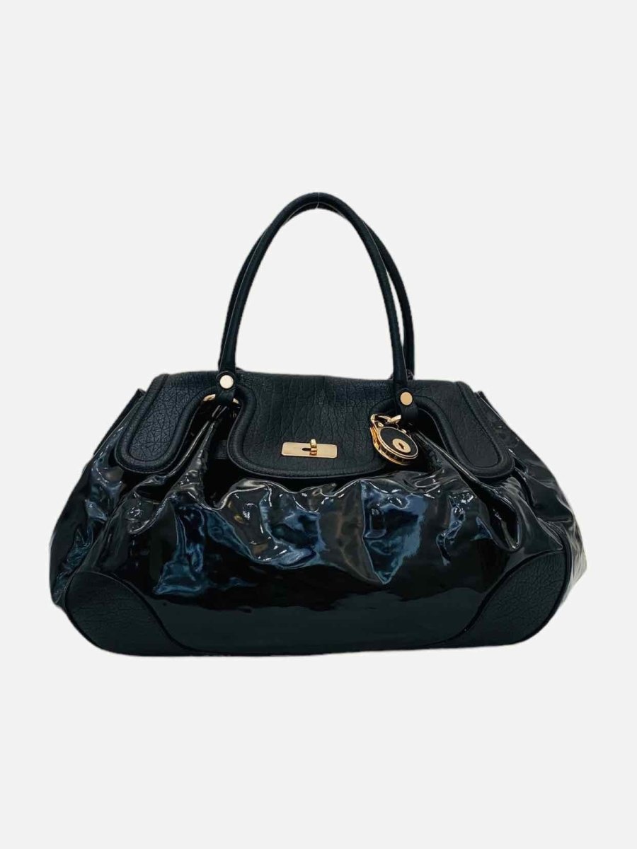 Pre - loved MOSCHINO Two Tone Black Shoulder Bag at Reems Closet