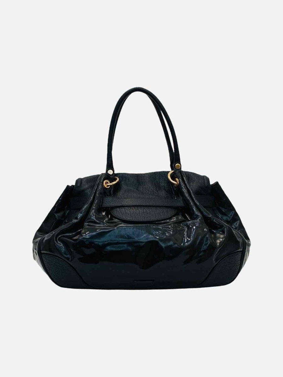 Pre - loved MOSCHINO Two Tone Black Shoulder Bag at Reems Closet