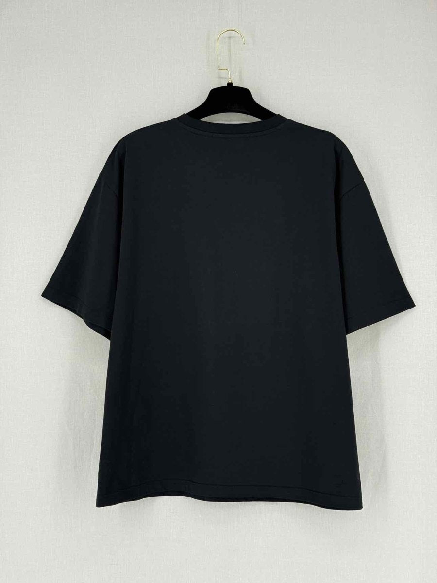 Pre - loved MSGM Black Logo Print Size XLarge T-shirt at Reems Closet