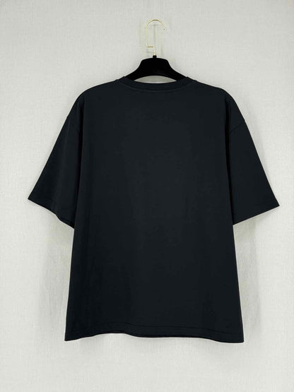 Pre - loved MSGM Black Logo Print Size XLarge T-shirt at Reems Closet