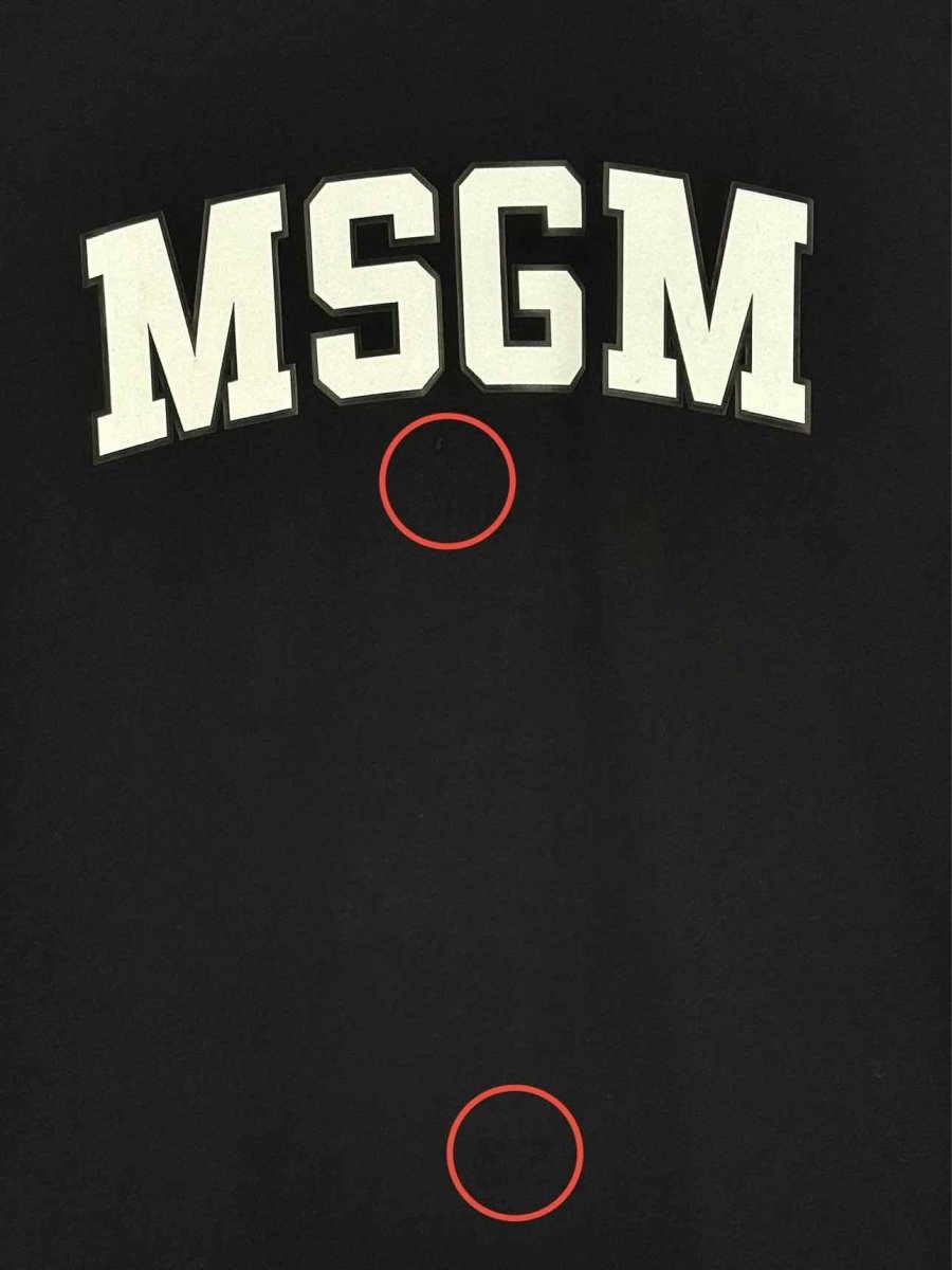 Pre - loved MSGM Black Logo Print Size XLarge T-shirt at Reems Closet