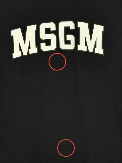 Pre - loved MSGM Black Logo Print Size XLarge T-shirt at Reems Closet