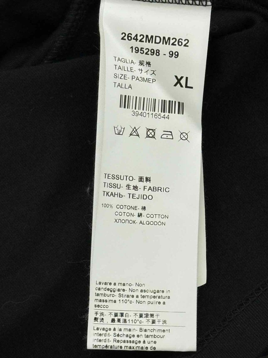 Pre - loved MSGM Black Logo Print Size XLarge T-shirt at Reems Closet