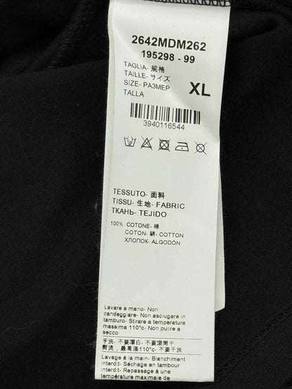 Pre - loved MSGM Black Logo Print Size XLarge T-shirt at Reems Closet