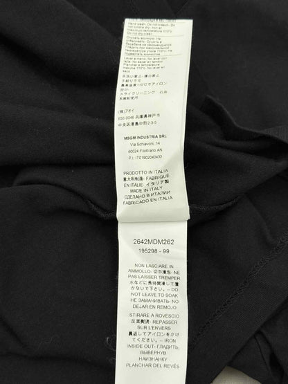Pre - loved MSGM Black Logo Print Size XLarge T-shirt at Reems Closet