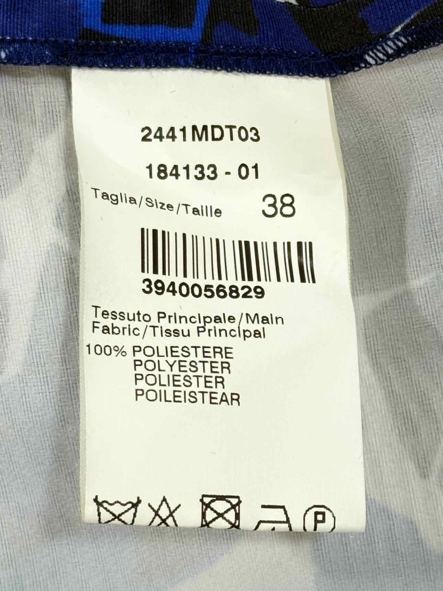 Pre - loved MSGM Blue Multicolor Printed Top US2 at Reems Closet