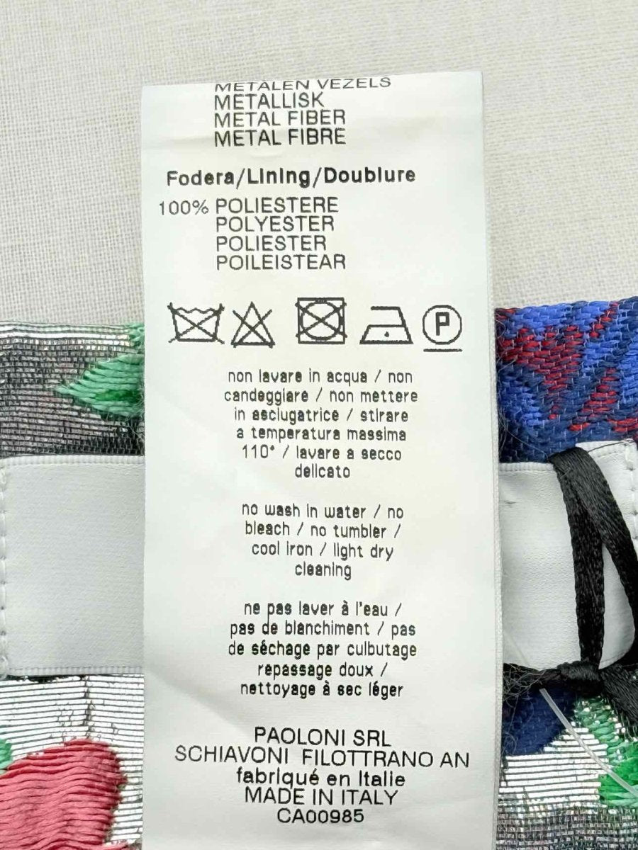 Pre - loved MSGM Silver Multicolor Floral Size US 4 Mini Skirt at Reems Closet