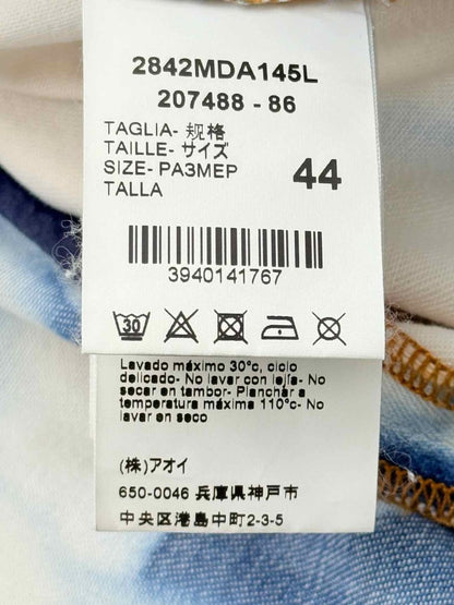 Pre - loved MSGM White & Blue Tie - dye Size US 8 Midi Dress at Reems Closet