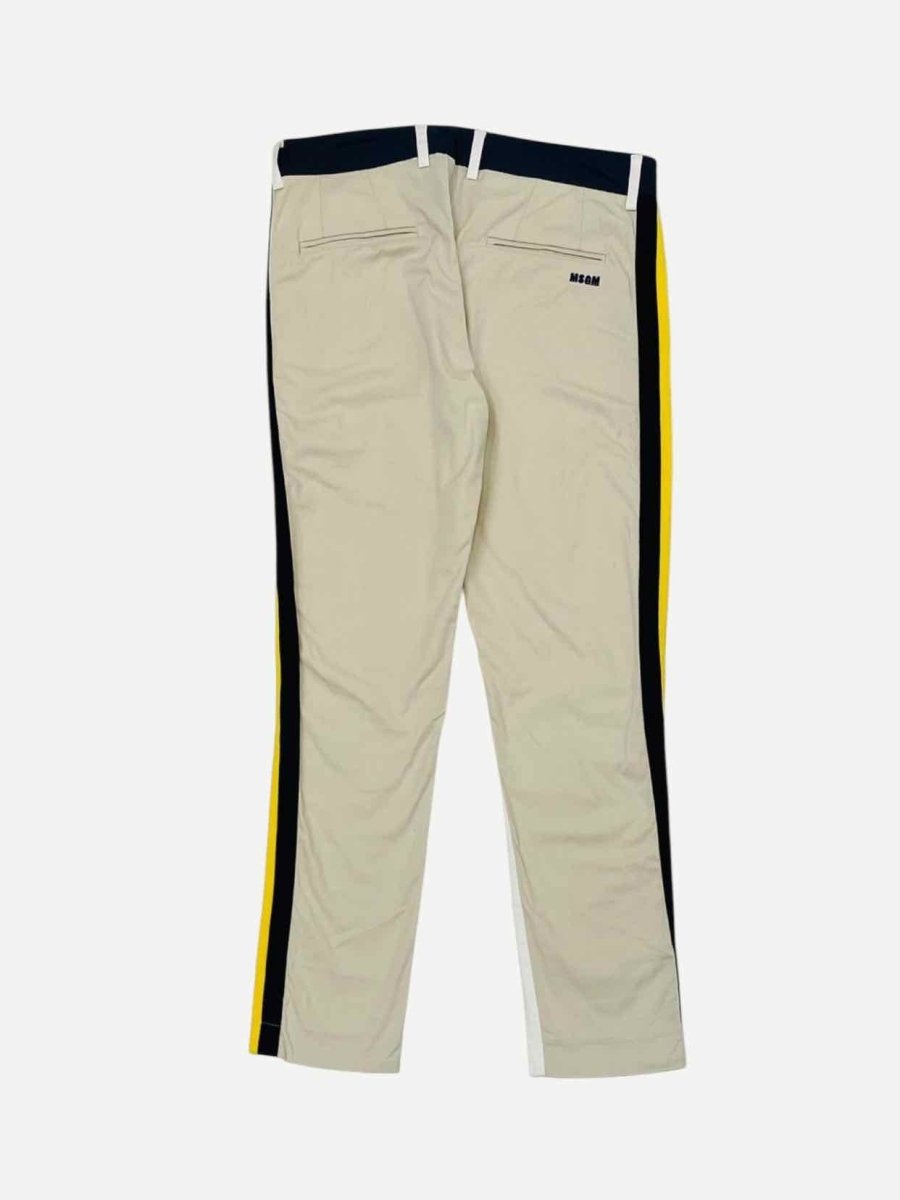 Pre - loved MSGM White & Cream Size Medium Pants at Reems Closet