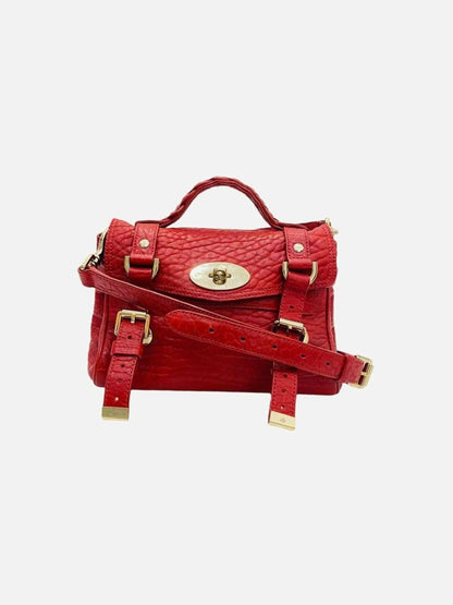 Pre - loved MULBERRY Alexa Red Satchel at Reems Closet