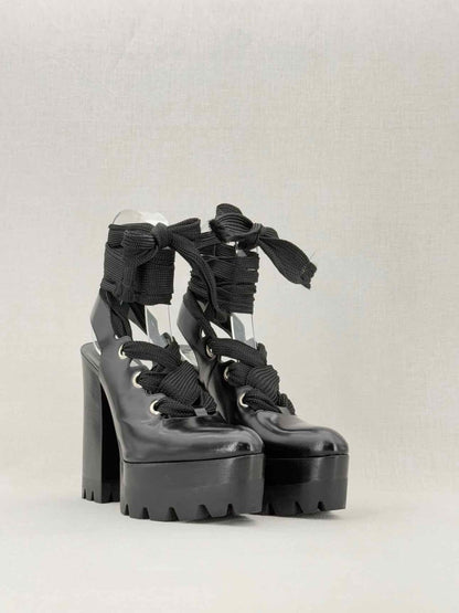 Pre - loved MULBERRY Black Size EU 39 Platform Sandals at Reems Closet