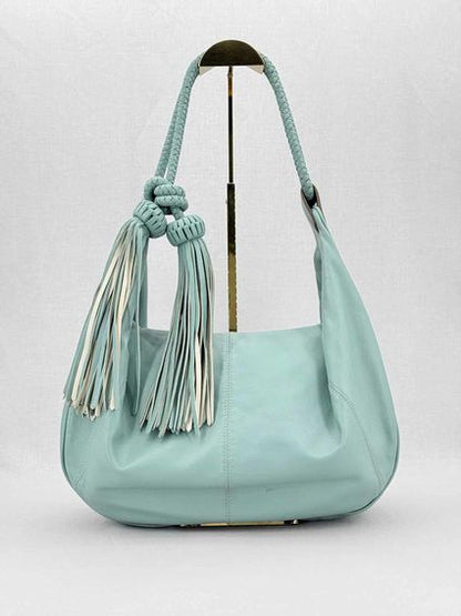 Pre - loved MULBERRY Bleu Brighton Versco Evercolor Shoulder Bag at Reems Closet