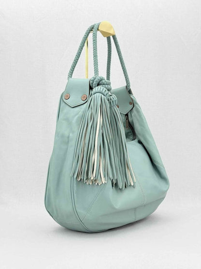 Pre - loved MULBERRY Bleu Brighton Versco Evercolor Shoulder Bag at Reems Closet