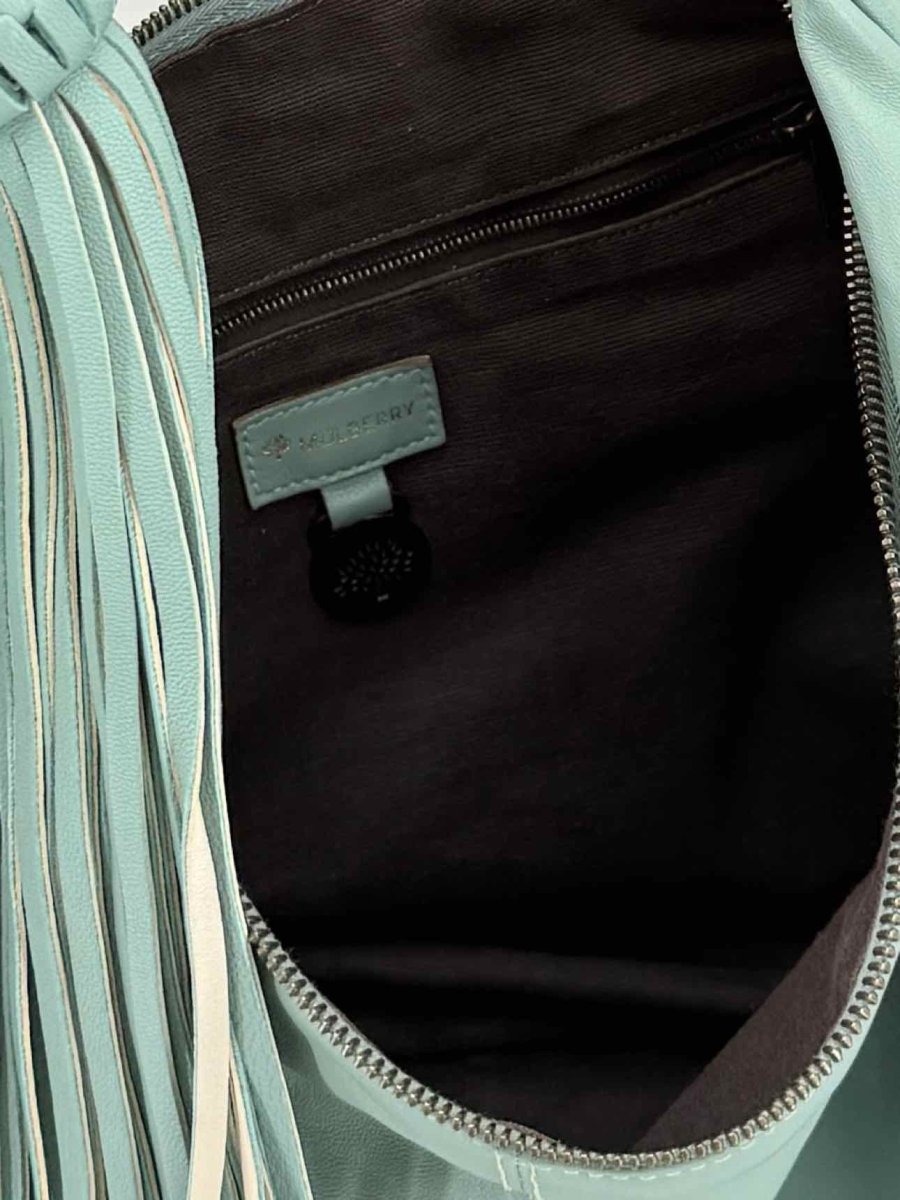 Pre - loved MULBERRY Bleu Brighton Versco Evercolor Shoulder Bag at Reems Closet