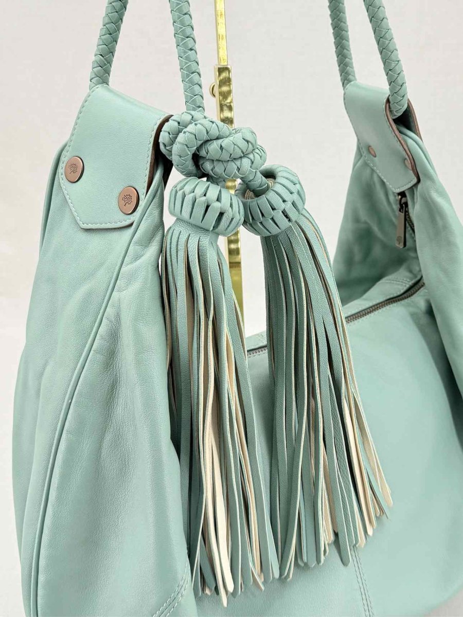 Pre - loved MULBERRY Bleu Brighton Versco Evercolor Shoulder Bag at Reems Closet