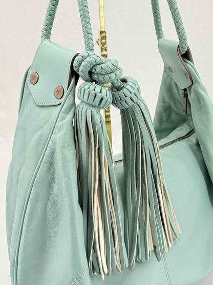 Pre - loved MULBERRY Bleu Brighton Versco Evercolor Shoulder Bag at Reems Closet