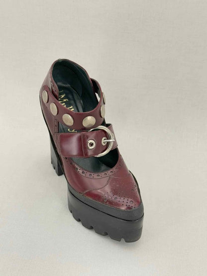 Pre - loved MULBERRY Burgundy Size EU 38 Platform at Reems Closet