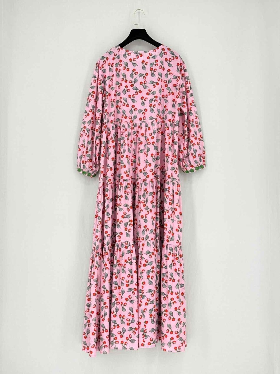 Pre - loved MUZUNGU SISTERS Pink Size Medium Midi Dress at Reems Closet
