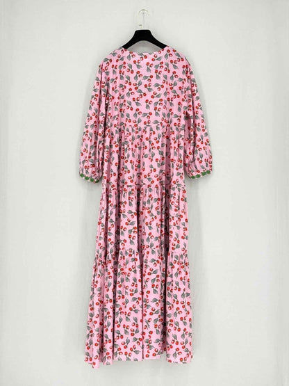 Pre - loved MUZUNGU SISTERS Pink Size Medium Midi Dress at Reems Closet