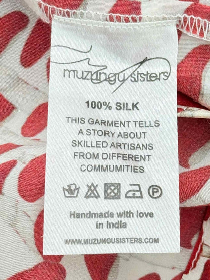 Pre - loved MUZUNGU SISTERS Red & Beige Size XSmall Long Dress at Reems Closet