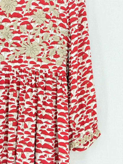 Pre - loved MUZUNGU SISTERS Red & Beige Size XSmall Long Dress at Reems Closet