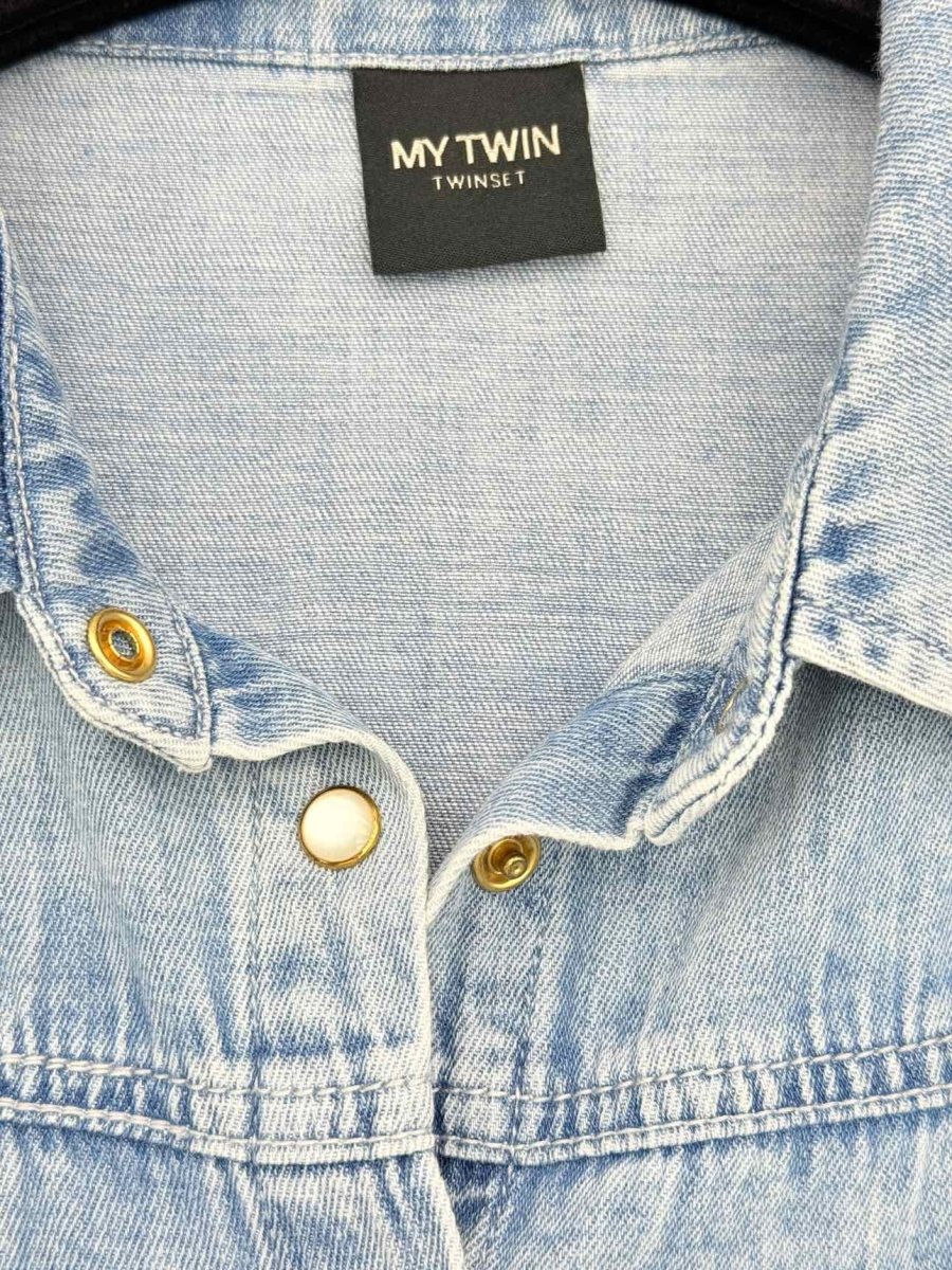 Pre-loved MY TWIN by Twinset Blue Size XXSmall Shirt at Reems Closet