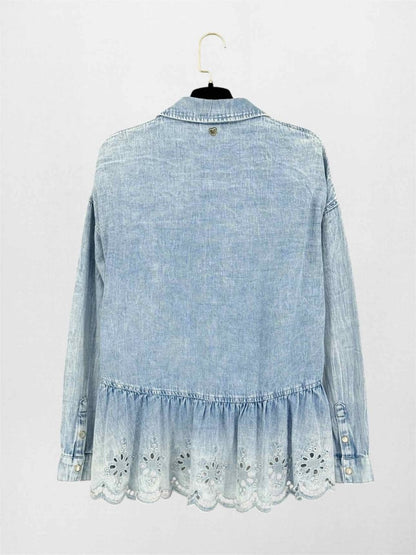 Pre-loved MY TWIN by Twinset Blue Size XXSmall Shirt at Reems Closet