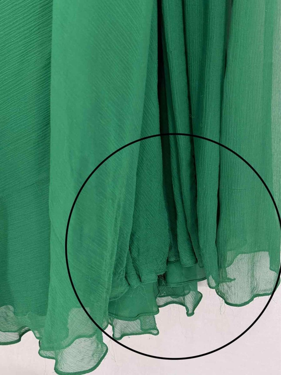 Pre - loved NAEEM KHAN 2010 Runway Green Size US 6 Long Dress at Reems Closet