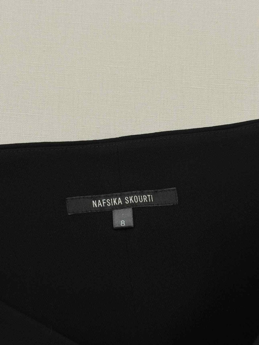 Pre-loved NAFSIKA SKOURTI Black Size US 4 Knee Length Skirt at Reems Closet