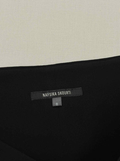Pre-loved NAFSIKA SKOURTI Black Size US 4 Knee Length Skirt at Reems Closet
