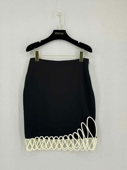 Pre-loved NAFSIKA SKOURTI Black Size US 4 Knee Length Skirt at Reems Closet