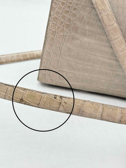 Pre - loved NANCY GONZALEZ Flap Beige Top Handle at Reems Closet