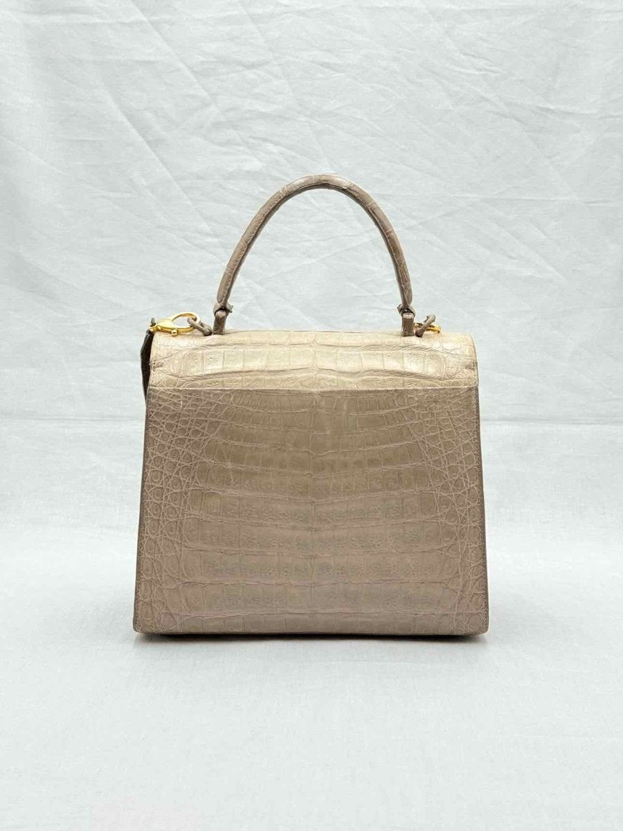 Pre - loved NANCY GONZALEZ Flap Beige Top Handle at Reems Closet