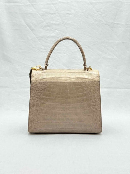 Pre - loved NANCY GONZALEZ Flap Beige Top Handle at Reems Closet