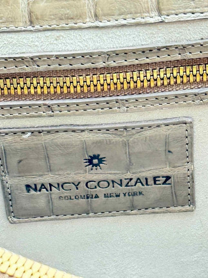 Pre - loved NANCY GONZALEZ Flap Beige Top Handle at Reems Closet