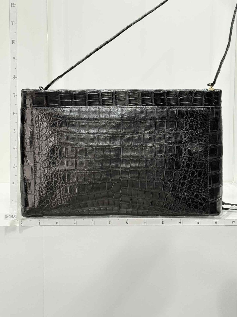 Pre-loved NANCY GONZALEZ Fringe Trim Black Crossbody at Reems Closet