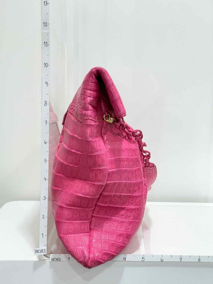 Pre - loved NANCY GONZALEZ Pink Shoulder Bag at Reems Closet