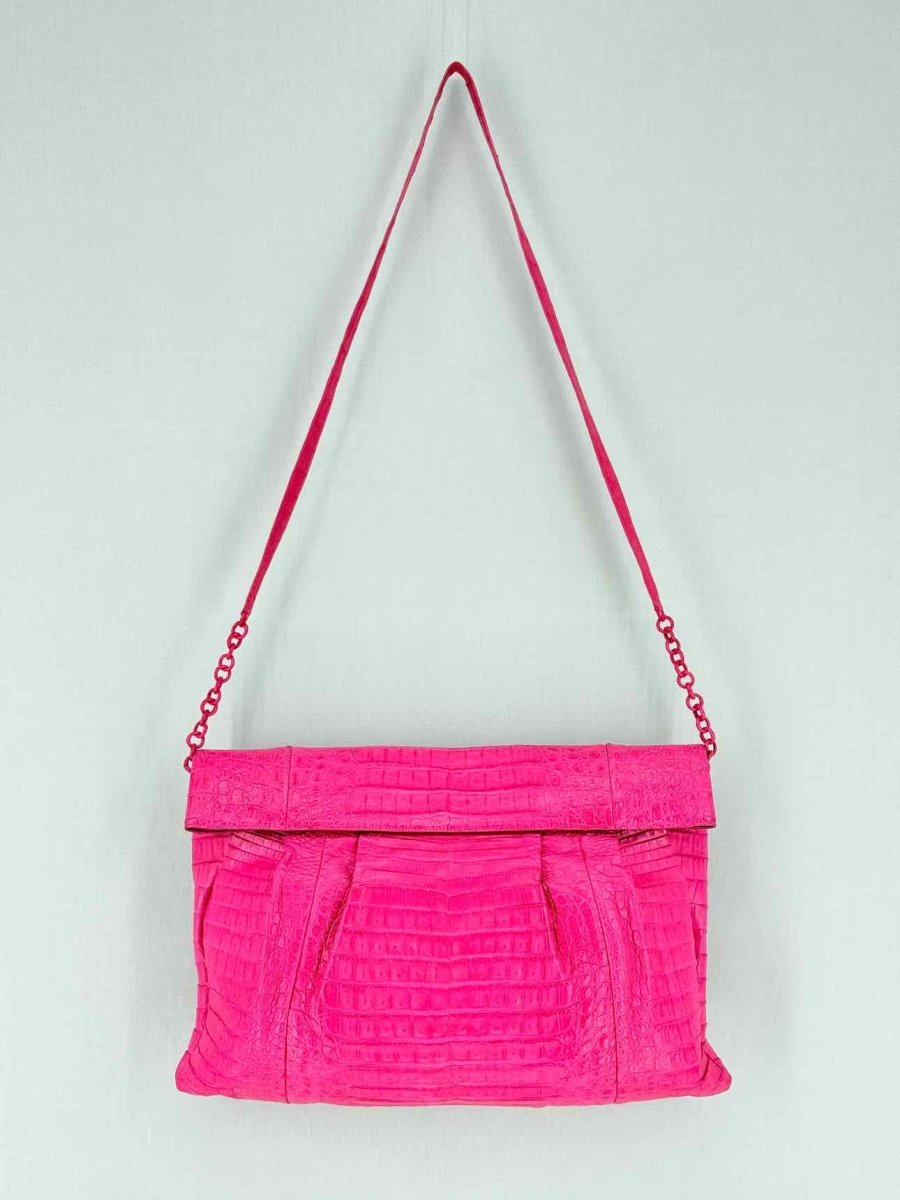 Pre - loved NANCY GONZALEZ Pink Shoulder Bag at Reems Closet
