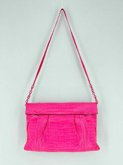 Pre - loved NANCY GONZALEZ Pink Shoulder Bag at Reems Closet