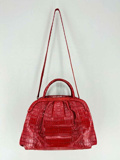 Pre - loved NANCY GONZALEZ Red Top Handle at Reems Closet