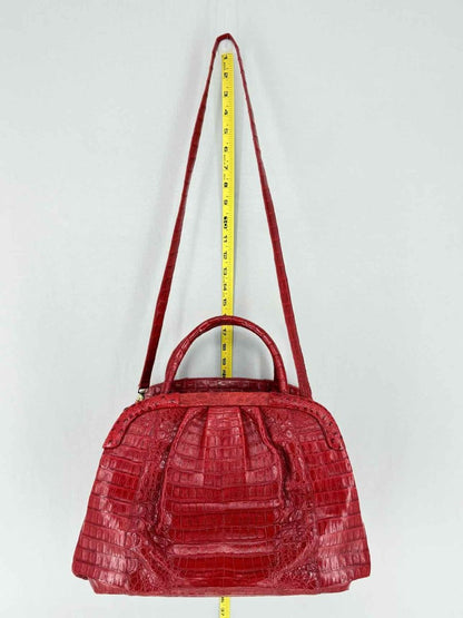 Pre - loved NANCY GONZALEZ Red Top Handle at Reems Closet