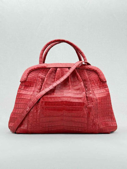 Pre - loved NANCY GONZALEZ Red Top Handle at Reems Closet