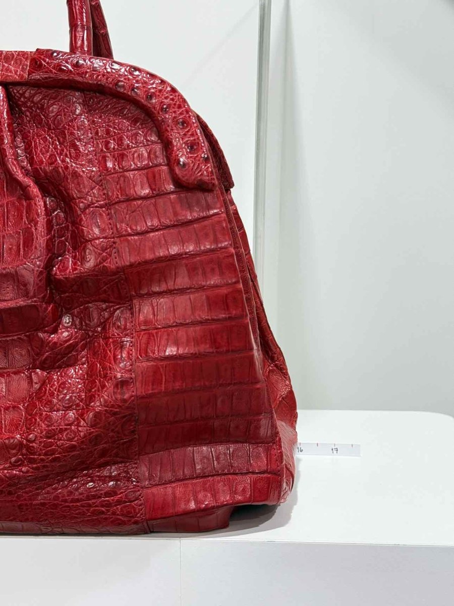 Pre - loved NANCY GONZALEZ Red Top Handle at Reems Closet