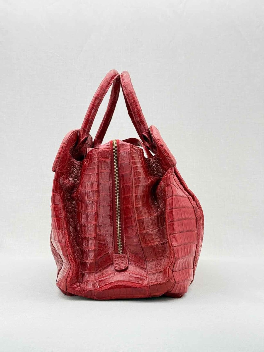 Pre - loved NANCY GONZALEZ Red Top Handle at Reems Closet