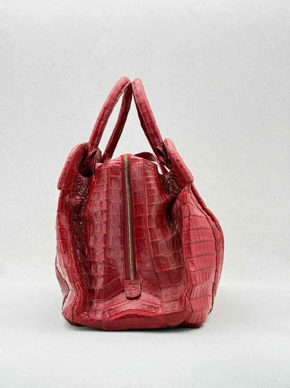 Pre - loved NANCY GONZALEZ Red Top Handle at Reems Closet