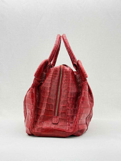 Pre - loved NANCY GONZALEZ Red Top Handle at Reems Closet