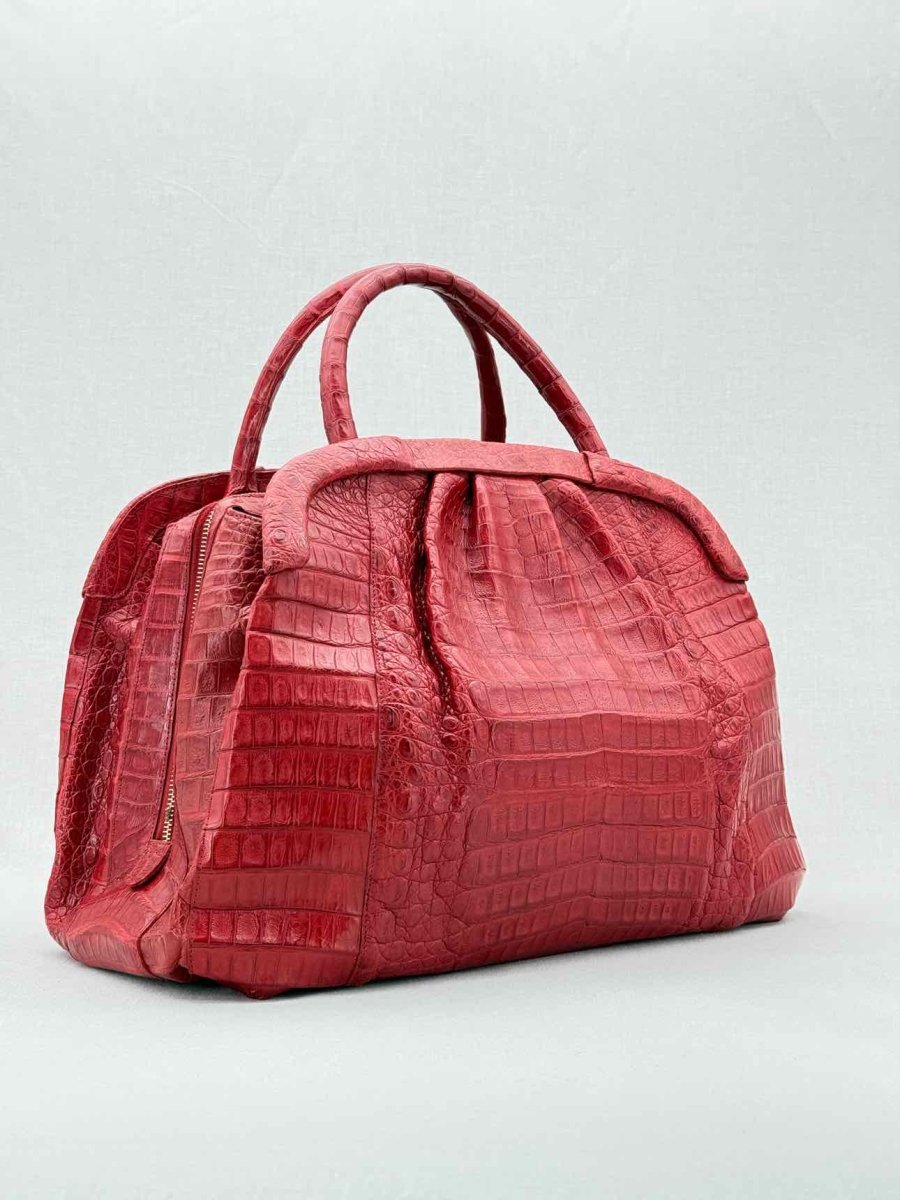 Pre - loved NANCY GONZALEZ Red Top Handle at Reems Closet