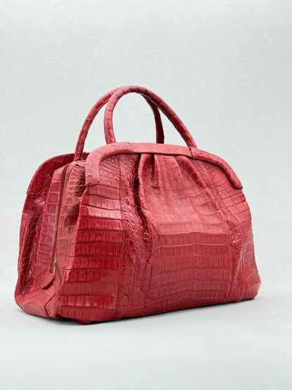 Pre - loved NANCY GONZALEZ Red Top Handle at Reems Closet